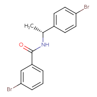 Chemical structure of 3-bromo-N-[(1R)-1-(4-bromophenyl)ethyl]benzamide - CSSB00004910750