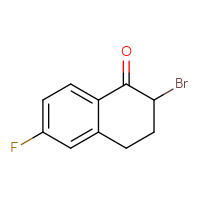 Chemical structure of 2-bromo-6-fluoro-1,2,3,4-tetrahydronaphthalen-1-one - CSSB06596525338