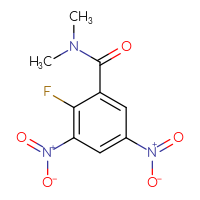 Chemical structure of 2-fluoro-N,N-dimethyl-3,5-dinitrobenzamide - CSSB13776449415