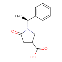 Chemical structure of 5-oxo-1-[(1S)-1-phenylethyl]pyrrolidine-3-carboxylic acid - CSSB00025704126