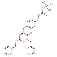 Chemical structure of benzyl (2S)-2-{[(benzyloxy)carbonyl]amino}-3-{4-[2-(tert-butoxy)-2-oxoethoxy]phenyl}propanoate - CSSB17214023925