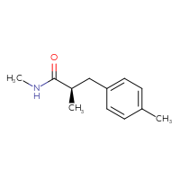 Chemical structure of (2R)-N,2-dimethyl-3-(4-methylphenyl)propanamide - CSSB21043421774