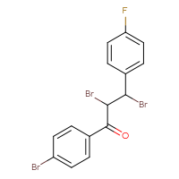 Chemical structure of 2,3-dibromo-1-(4-bromophenyl)-3-(4-fluorophenyl)propan-1-one - CSSB21103240756
