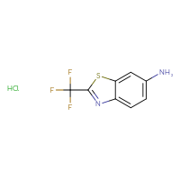 Chemical structure of 2-(trifluoromethyl)-1,3-benzothiazol-6-amine hydrochloride - CSSB02516607242