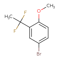 Chemical structure of 4-bromo-2-(1,1-difluoroethyl)-1-methoxybenzene - CSSB00021409181