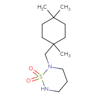 Chemical structure of 2-[(1,4,4-trimethylcyclohexyl)methyl]-1λ⁶,2,6-thiadiazinane-1,1-dione - CSMB20708772708