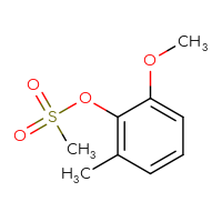 Chemical structure of 2-methoxy-6-methylphenyl methanesulfonate - CSSB06440810746