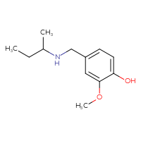Chemical structure of 4-{[(butan-2-yl)amino]methyl}-2-methoxyphenol - CSSB00011195703