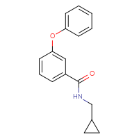 Chemical structure of N-(cyclopropylmethyl)-3-phenoxybenzamide - CSSB00025960110