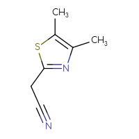 Chemical structure of 2-(4,5-dimethyl-1,3-thiazol-2-yl)acetonitrile - CSSB00000168923