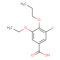 Chemical structure of 3-ethoxy-5-iodo-4-propoxybenzoic acid - CSSB00121692343