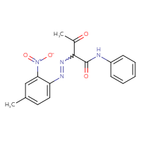 Chemical structure of 2-[2-(4-methyl-2-nitrophenyl)diazen-1-yl]-3-oxo-N-phenylbutanamide - CSSB00020643908