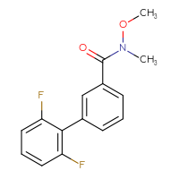 Chemical structure of 2',6'-difluoro-N-methoxy-N-methyl-[1,1'-biphenyl]-3-carboxamide - CSSB02026698454
