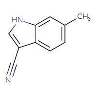 Chemical structure of 6-methyl-1H-indole-3-carbonitrile - CSSB00011998402