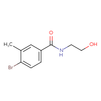 Chemical structure of 4-bromo-N-(2-hydroxyethyl)-3-methylbenzamide - CSSB00012357428