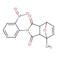 Chemical structure of 1-methyl-4-(2-nitrophenyl)-10-oxa-4-azatricyclo[5.2.1.0²,⁶]dec-8-ene-3,5-dione - CSSB00121721585