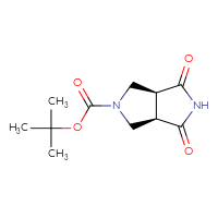 Chemical structure of tert-butyl (3aR,6aS)-4,6-dioxo-octahydropyrrolo[3,4-c]pyrrole-2-carboxylate - CSSB00103153807