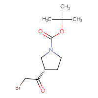 Chemical structure of tert-butyl (3S)-3-(2-bromoacetyl)pyrrolidine-1-carboxylate - CSSB00153403433