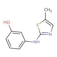 Chemical structure of 3-[(5-methyl-1,3-thiazol-2-yl)amino]phenol - CSSB00010182697
