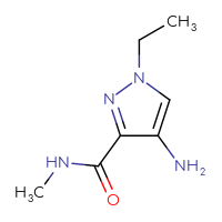 Chemical structure of 4-amino-1-ethyl-N-methyl-1H-pyrazole-3-carboxamide - CSSB00011997135