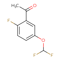 Chemical structure of 1-[5-(difluoromethoxy)-2-fluorophenyl]ethan-1-one - CSSB00010189865