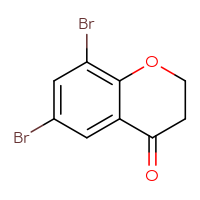 Chemical structure of 6,8-dibromo-3,4-dihydro-2H-1-benzopyran-4-one - CSSB00012136510