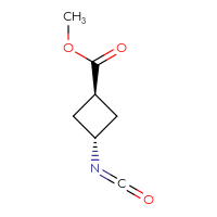 Chemical structure of methyl (1r,3r)-3-isocyanatocyclobutane-1-carboxylate - CSSB02125277635