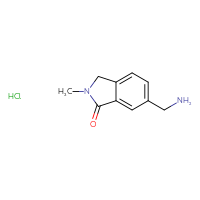 Chemical structure of 6-(aminomethyl)-2-methyl-2,3-dihydro-1H-isoindol-1-one hydrochloride - CSSB00159270306