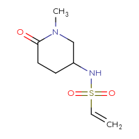 Chemical structure of N-(1-methyl-6-oxopiperidin-3-yl)ethene-1-sulfonamide - CSSB00155118156