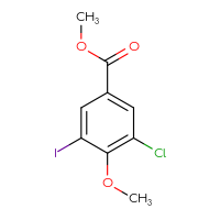 Chemical structure of methyl 3-chloro-5-iodo-4-methoxybenzoate - CSSB00010241021