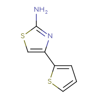Chemical structure of 4-(thiophen-2-yl)-1,3-thiazol-2-amine - CSSB00000168886