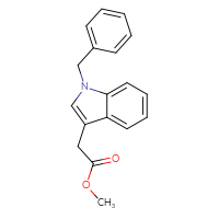 Chemical structure of methyl 2-(1-benzyl-1H-indol-3-yl)acetate - CSSB06656933725