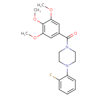 Chemical structure of 1-(2-fluorophenyl)-4-(3,4,5-trimethoxybenzoyl)piperazine - CSSB00026373007