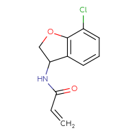 Chemical structure of N-(7-chloro-2,3-dihydro-1-benzofuran-3-yl)prop-2-enamide - CSSB00103319268