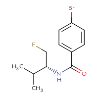 Chemical structure of 4-bromo-N-[(2R)-1-fluoro-3-methylbutan-2-yl]benzamide - CSSB14802136443