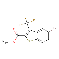 Chemical structure of methyl 5-bromo-3-(trifluoromethyl)-1-benzothiophene-2-carboxylate - CSSB00025755793