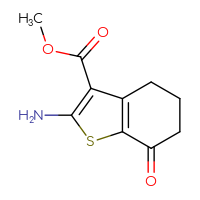 Chemical structure of methyl 2-amino-7-oxo-4,5,6,7-tetrahydro-1-benzothiophene-3-carboxylate - CSSB00000724697