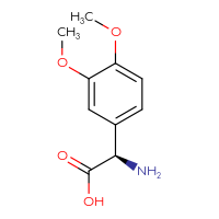 Chemical structure of (2R)-2-amino-2-(3,4-dimethoxyphenyl)acetic acid - CSSB00028476570