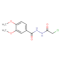 Chemical structure of N'-(2-chloroacetyl)-3,4-dimethoxybenzohydrazide - CSSB00000721440