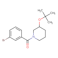 Chemical structure of 1-(3-bromobenzoyl)-3-(tert-butoxy)piperidine - CSSB01045177938