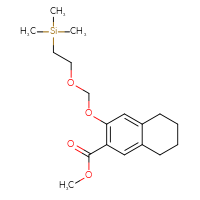 Chemical structure of methyl 3-{[2-(trimethylsilyl)ethoxy]methoxy}-5,6,7,8-tetrahydronaphthalene-2-carboxylate - CSSB21432463984