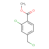 Chemical structure of methyl 2-chloro-4-(chloromethyl)benzoate - CSSB00021118570
