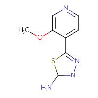 Chemical structure of 5-(3-methoxypyridin-4-yl)-1,3,4-thiadiazol-2-amine - CSSB00013799652