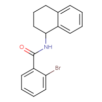 Chemical structure of 2-bromo-N-(1,2,3,4-tetrahydronaphthalen-1-yl)benzamide - CSSB00027811184