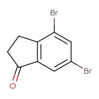 Chemical structure of 4,6-dibromo-2,3-dihydro-1H-inden-1-one - CSSB00010003835