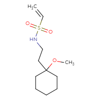 Chemical structure of N-[2-(1-methoxycyclohexyl)ethyl]ethene-1-sulfonamide - CSMB21332098945