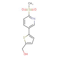 Chemical structure of [5-(6-methanesulfonylpyridin-3-yl)thiophen-2-yl]methanol - CSSB06592756235