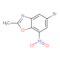 Chemical structure of 5-bromo-2-methyl-7-nitro-1,3-benzoxazole - CSSB00000700299