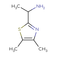 Chemical structure of 1-(4,5-dimethyl-1,3-thiazol-2-yl)ethan-1-amine - CSSB00011456114
