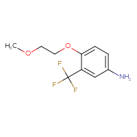 Chemical structure of 4-(2-methoxyethoxy)-3-(trifluoromethyl)aniline - CSSB00000292078